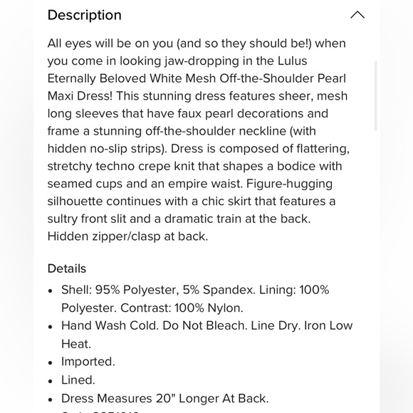 Lulus Eternally Beloved off the shoulder wedding gown XS - Picture 5 of 14